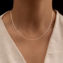 CADENA VENECIANA ORO BLANCO 40CM