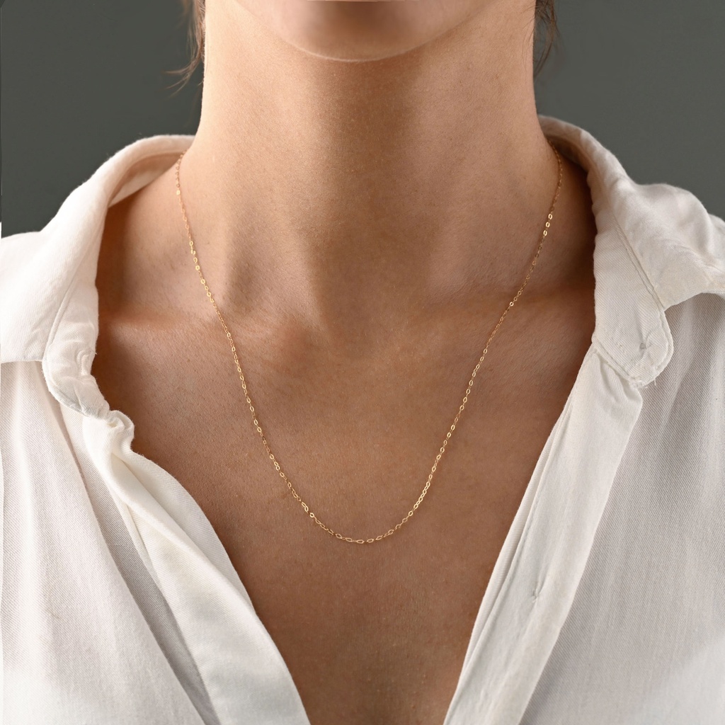 CADENA ESLABON BRILLANTE 50CM