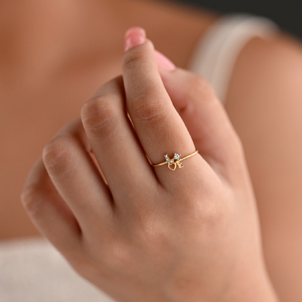 ANILLO LO-VE CON CIRCON 