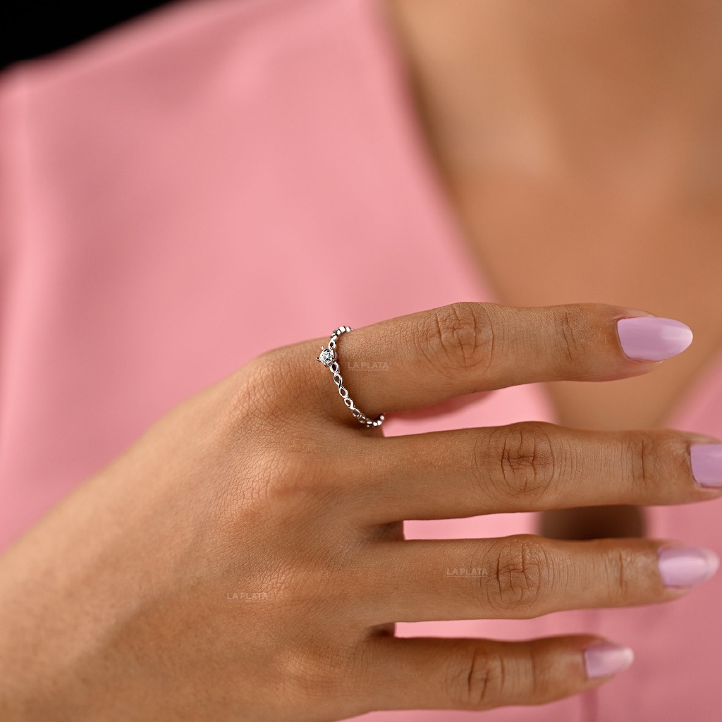 ANILLO CIRCON CON INFINITO BLANCO