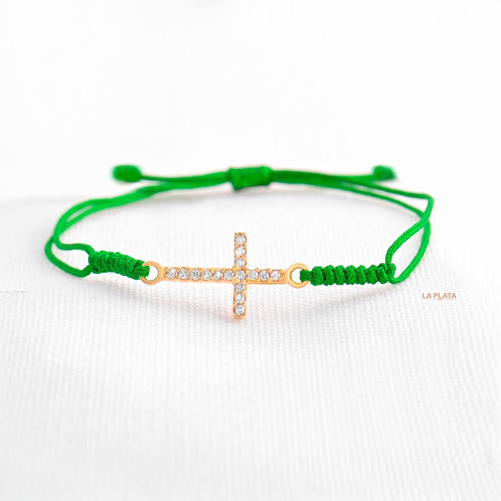 PULSERA CRUZ CIRCONADA 