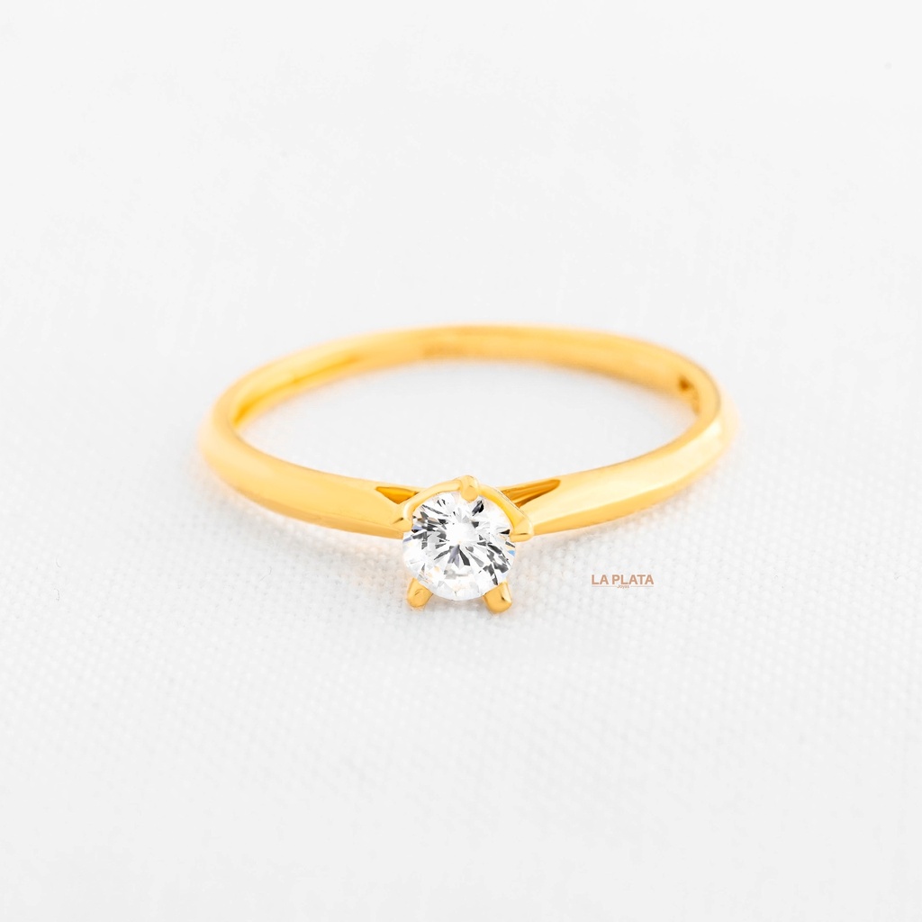 ANILLO SOLITARIO CIRCÓN EN RELIEVE 