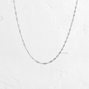 CADENA SINGAPUR ORO BLANCO 40CM