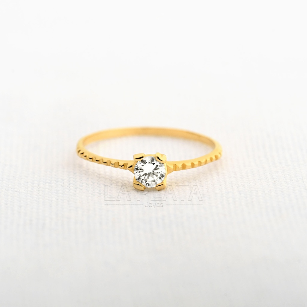 ANILLO CIRCÓN SOLITARIO RANURADO
