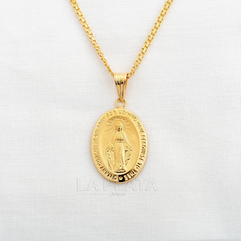 DIJE OVALADO MILAGROSA RANURADO PSD