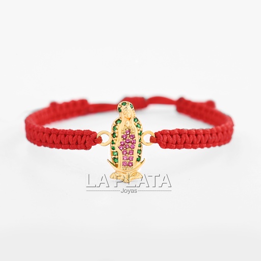 [PH119] PULSERA SILUETA DE GUADALUPE CIRCONADA