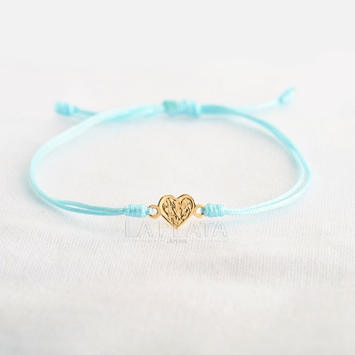 [PH185] PULSERA CORAZÓN PLANO