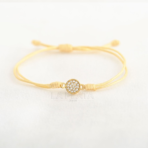 [PH266] PULSERA CIRCULO RELLENO DE CIRCÓN 