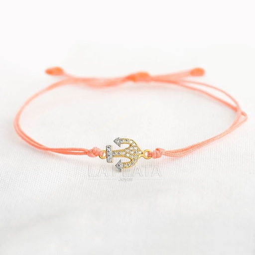 [PH491] PULSERA ANCLA CON CIRCONES GRUESO 