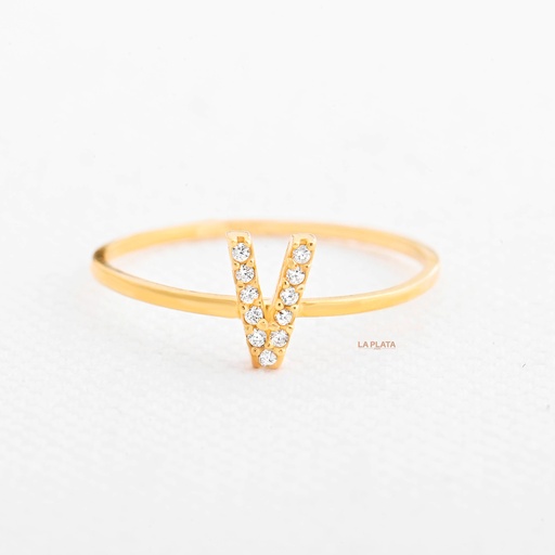 [AN117] ANILLO LETRA CIRCONADA V