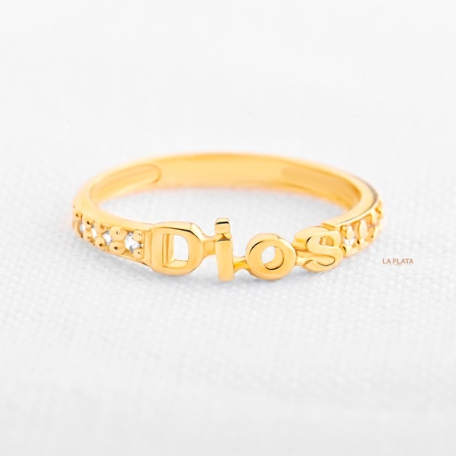[AN553] ANILLO DIOS CIRCONADO 