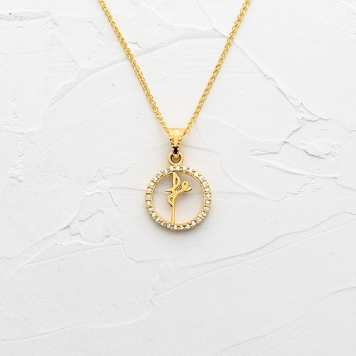 [DN925] DIJE FE REDONDO CIRCONADO