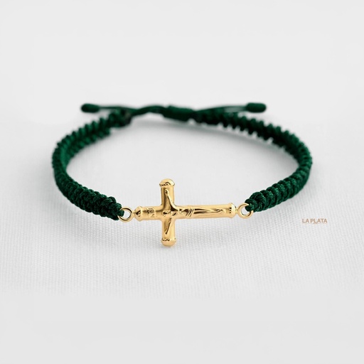 PULSERA CRUZ JESUS PUNTAS REDONDAS
