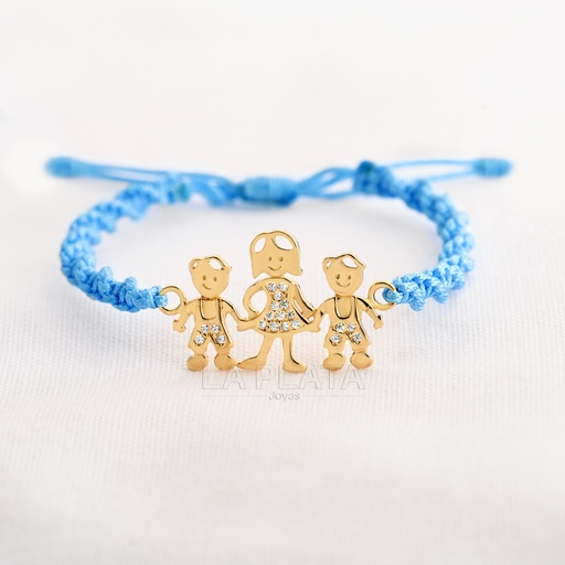 [PH876] PULSERA MAMA Y DOS HIJOS