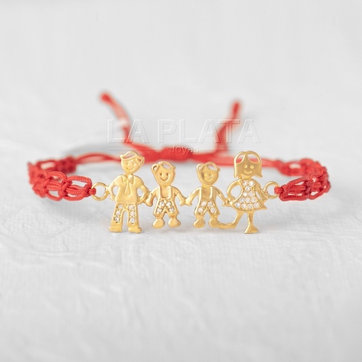 [PH869] PULSERA MAMA PAPA Y DOS HIJOS