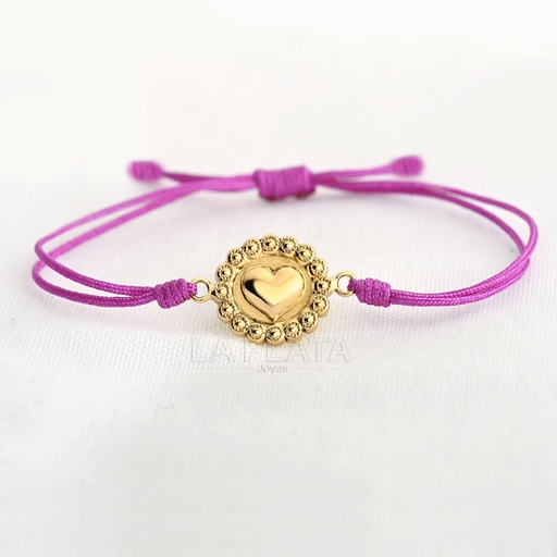 [PH936] PULSERA CORAZÓN DISEÑO CIRCULAR