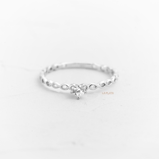 ANILLO CIRCON CON INFINITO BLANCO