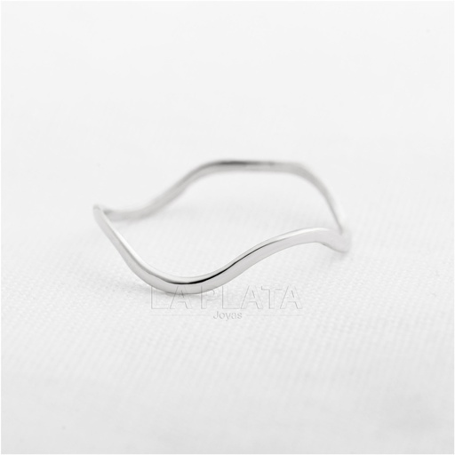 ANILLO OLAS LISAS BLANCO