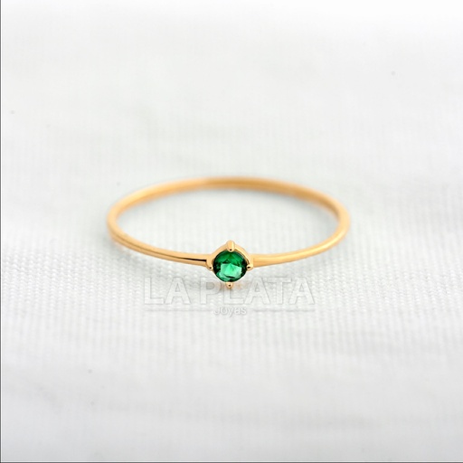 ANILLO CIRCON TESORO DORADO
