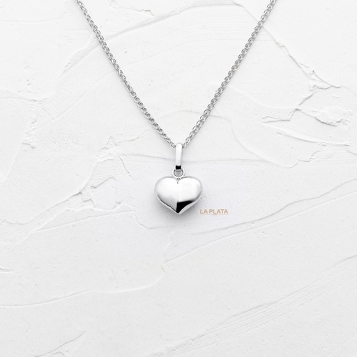 [DN1288] DIJE CORAZON ORO BLANCO