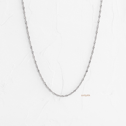 [CI209] CADENA SINGAPUR ORO BLANCO 45CM