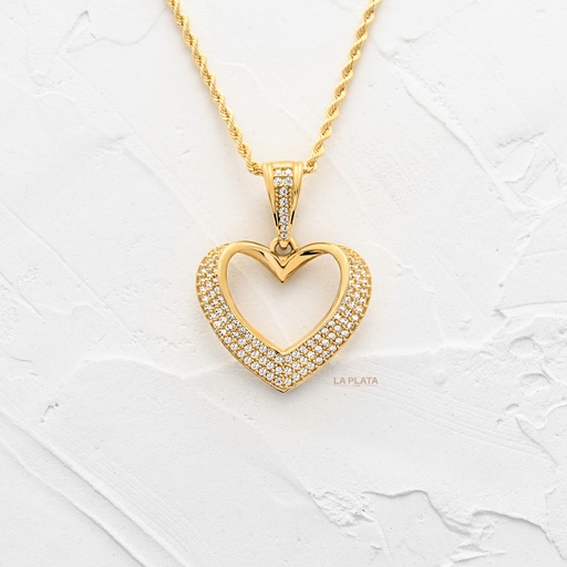 [DN1305] DIJE CORAZON CIRCONADO GR