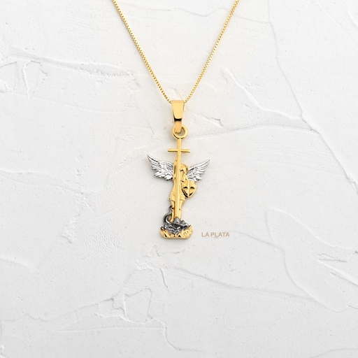 [DN1320] DIJE CRUZ Y SAN MIGUEL ARCANGEL