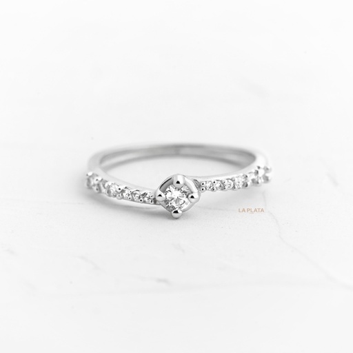 ANILLO ORO BLANCO VELO DE LUZ