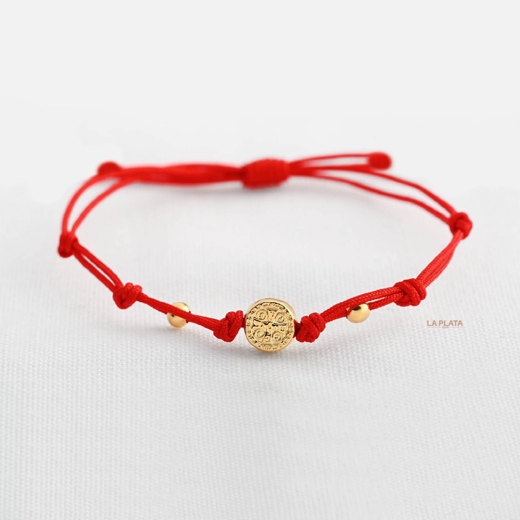 PULSERA SAN BENITO Y DOS ESFERAS