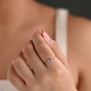 ANILLO LO-VE CON CIRCON ORO BLANCO