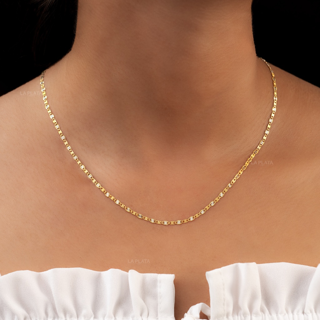 CADENA PLANA CON ESTRELLAS 