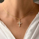 DIJE CRUZ DE CIRCONES