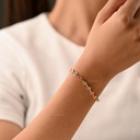 PULSERA ESLABON TRES OROS