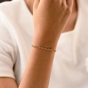 PULSERA NACIONAL ESLABON MINI TRES OROS