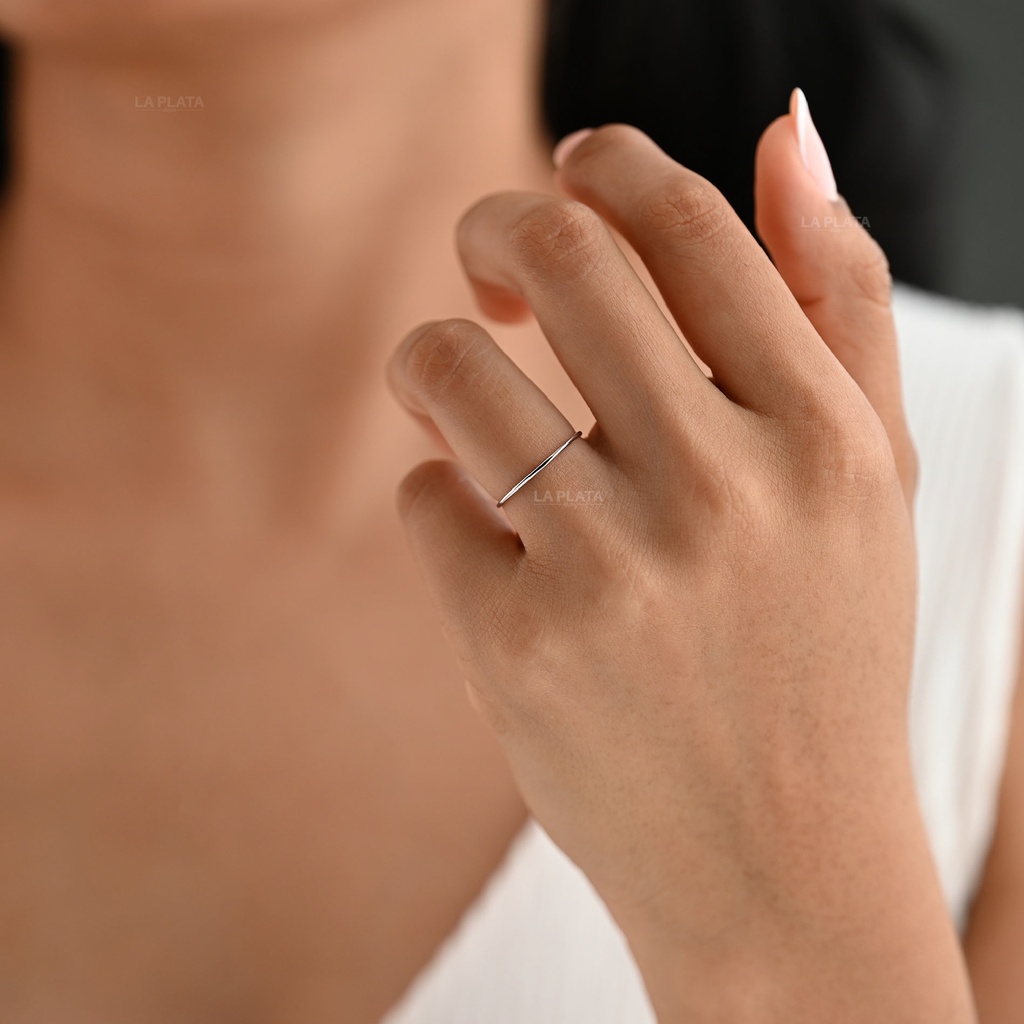 ANILLO LISO ORO BLANCO