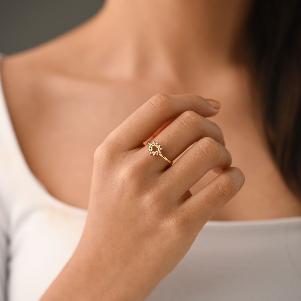 ANILLO CORAZÓN CIRCONADO 