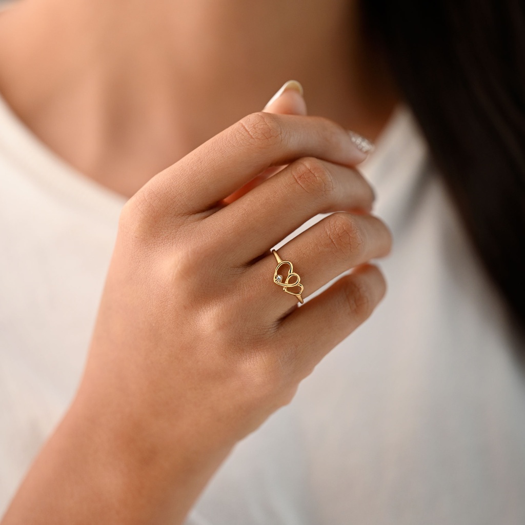 ANILLO CIRCÓN DOBLE CORAZÓN