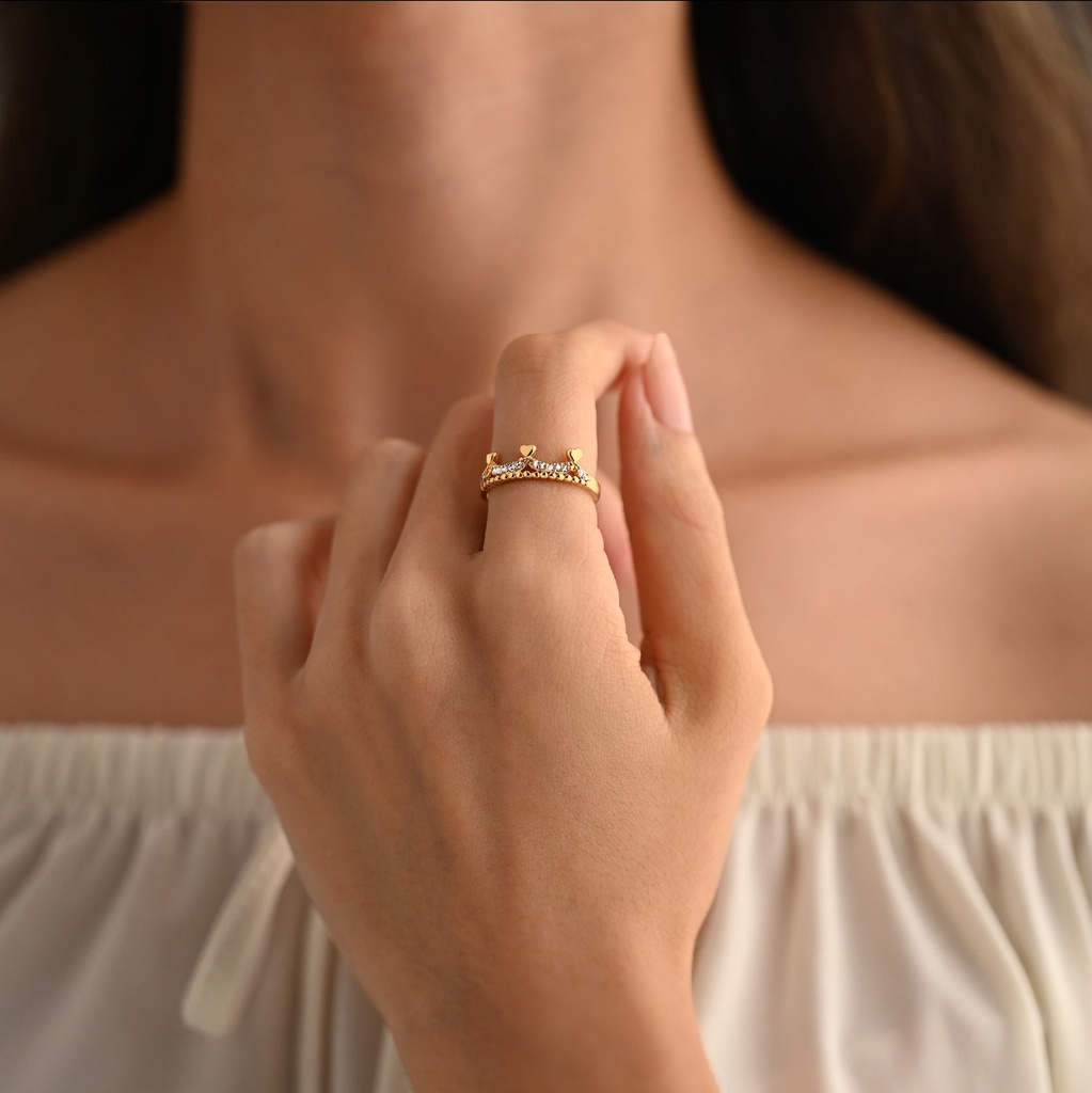 ANILLO CORONA DE CORAZONES 