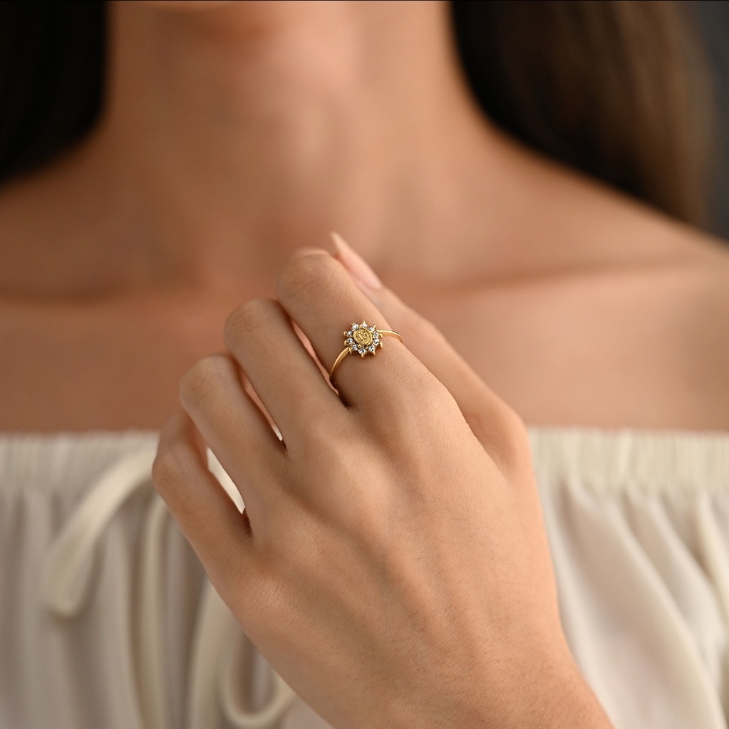 ANILLO 15 SOL CIRCONADO 