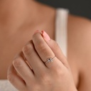ANILLO LO-VE CON CIRCÓN ORO BLANCO