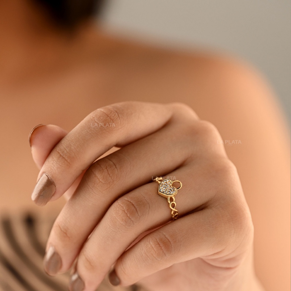 ANILLO CIRCON CANDADO DE AMOR