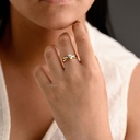 ANILLO CIRCON RASTRO DORADO