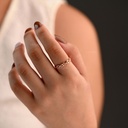 ANILLO ESLABON ORO ROSA