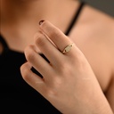 ANILLO CIRCON NUCLEO DORADO
