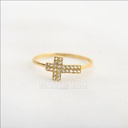 ANILLO CRUZ CIRCONADA GRUESA