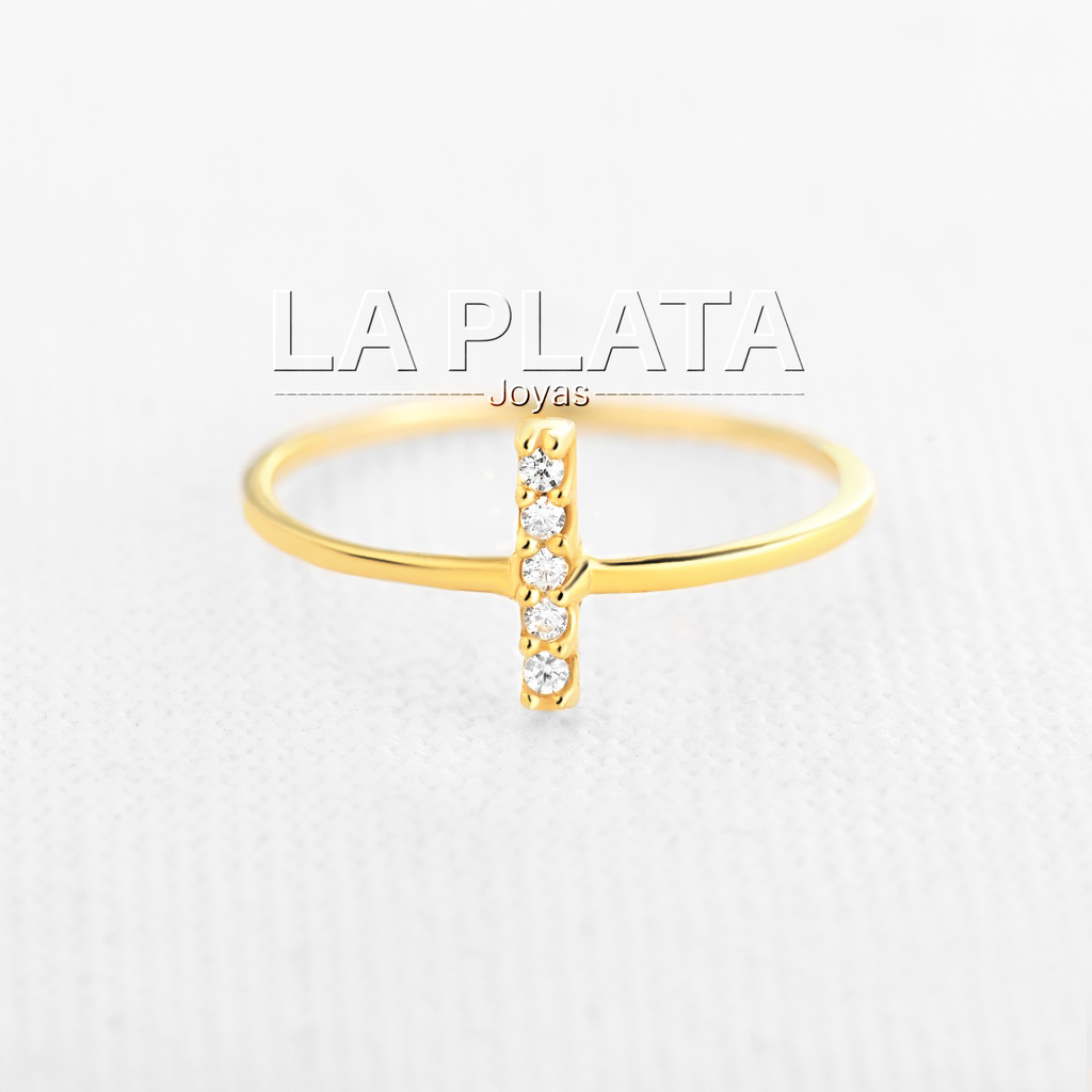 ANILLO LETRA CIRCONADA I