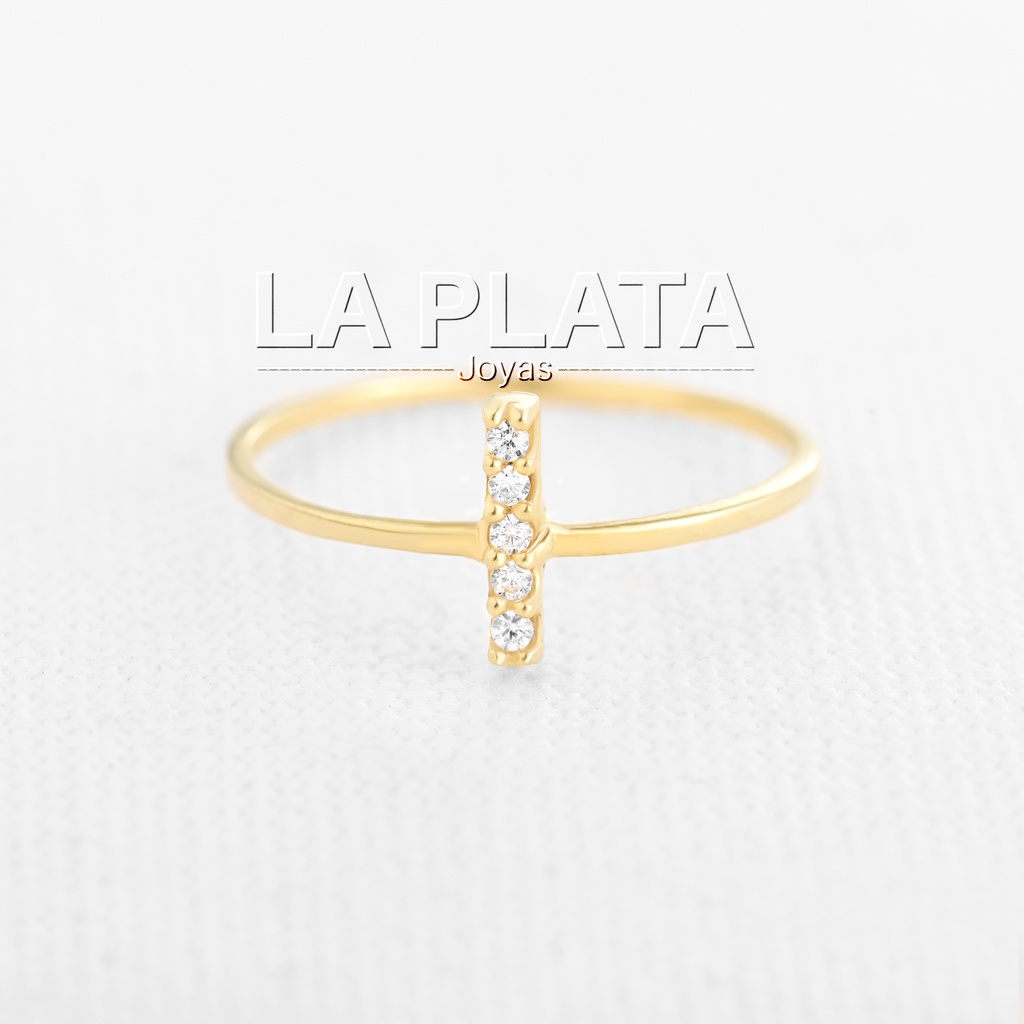 ANILLO LETRA CIRCONADA I