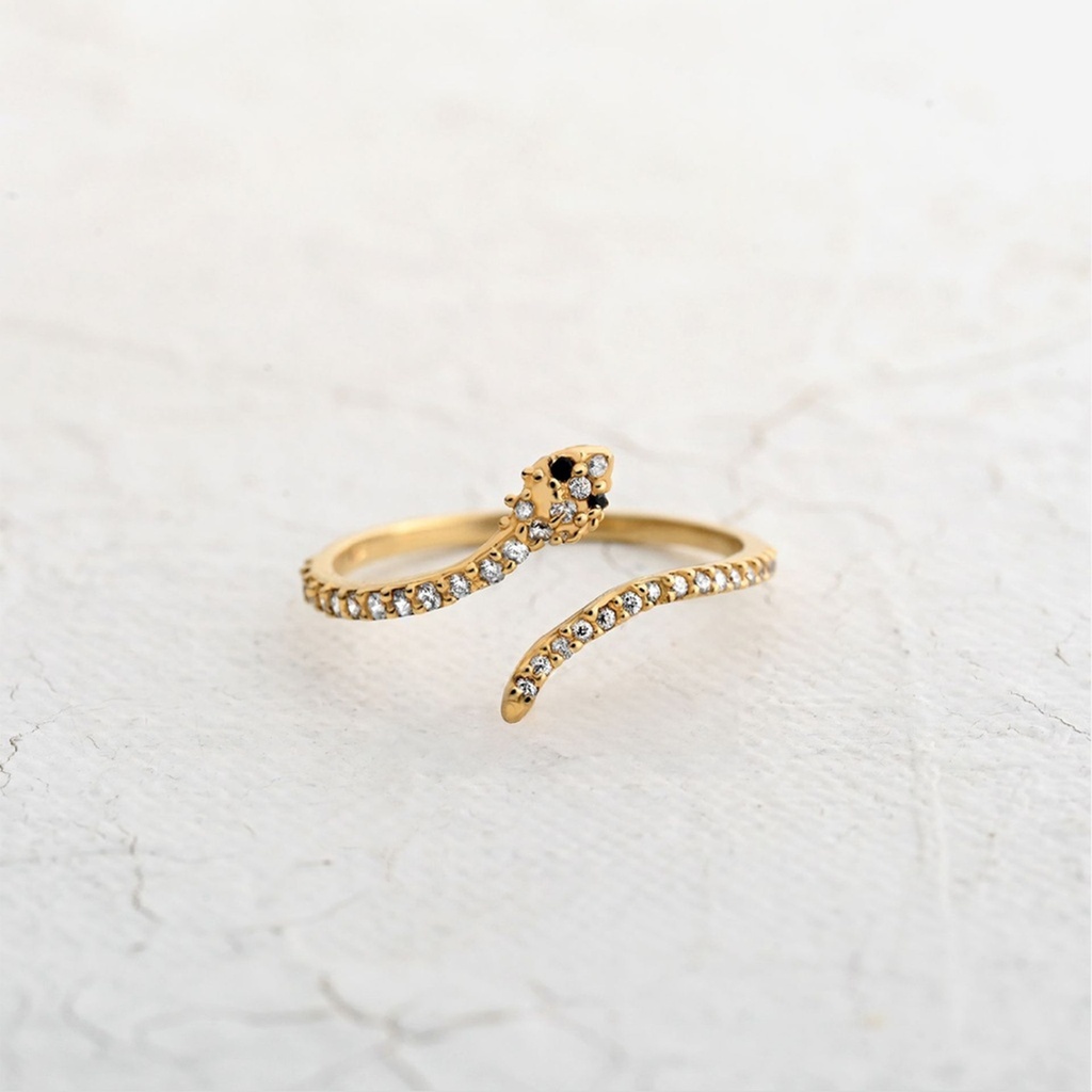 ANILLO SERPIENTE CIRCONADA 