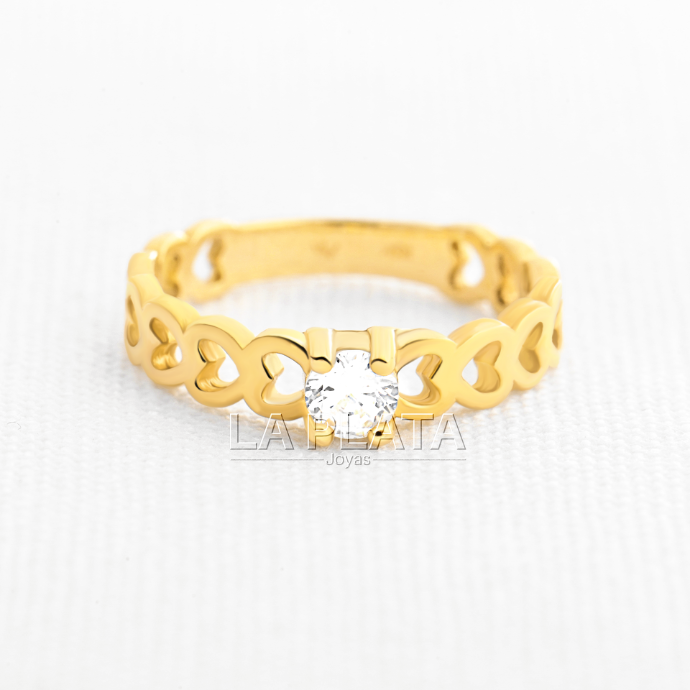 ANILLO CUADRADO CON DISEÑO 