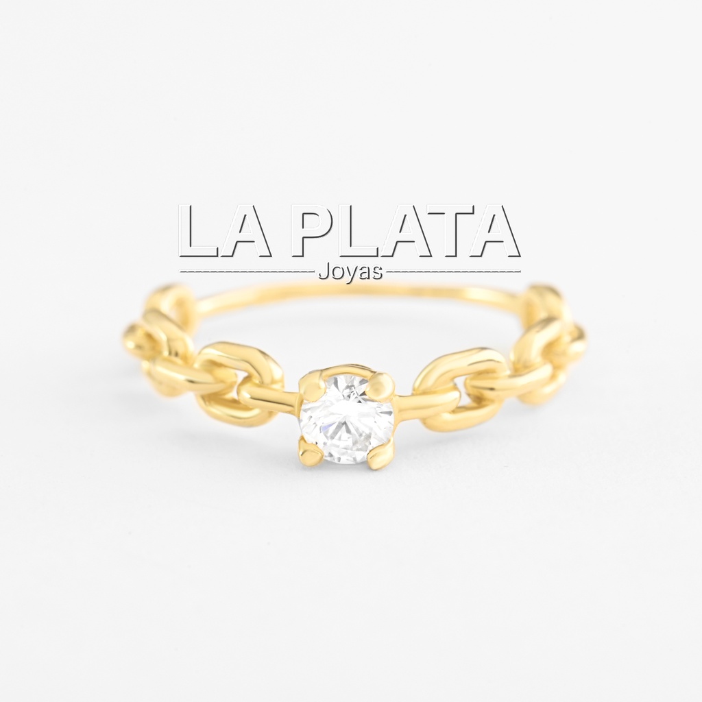 ANILLO SOLITARIO ENLAZADO 